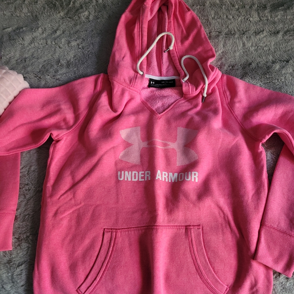 Pink Under Armour hoodie